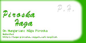 piroska haga business card